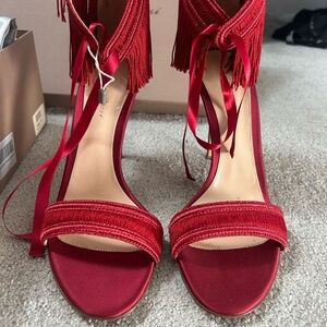 Giuseppe Zanotti Red Fringe Heels size 40